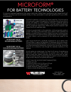 MicroForm for Battery Technologies