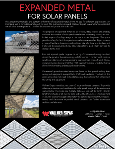 Expanded Metal for Solar Panels