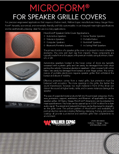 MicroForm for Speaker Grilles