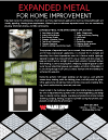 Expanded Metal for Home Improvement Info Sheet